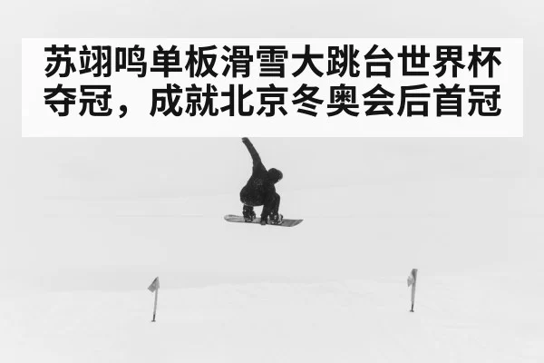 苏翊鸣单板滑雪大跳台世界杯夺冠，成就北京冬奥会后首冠